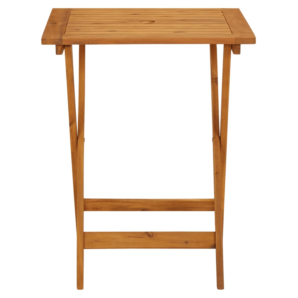 Set mobilier bistro, 3 piese, bej, polipropilena si lemn masiv — imaginea 6