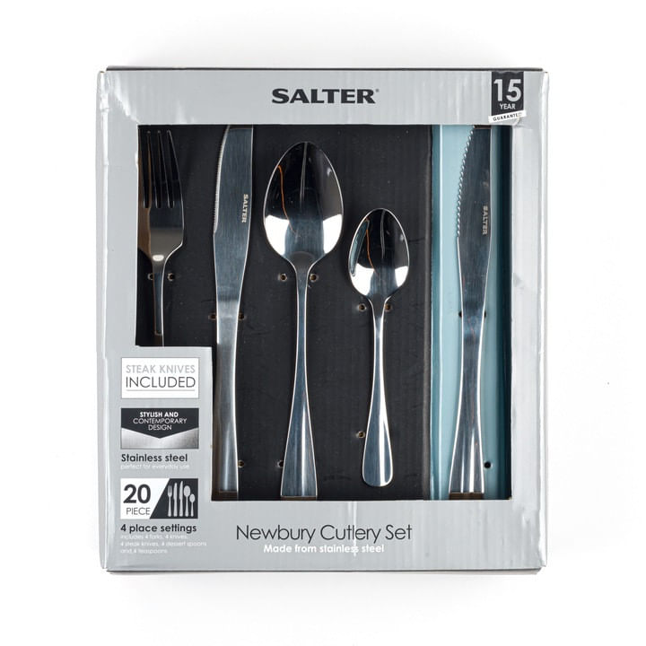 Set tacamuri inox SALTER Newbury, 20 piese, 4 persoane - 1 | YEO