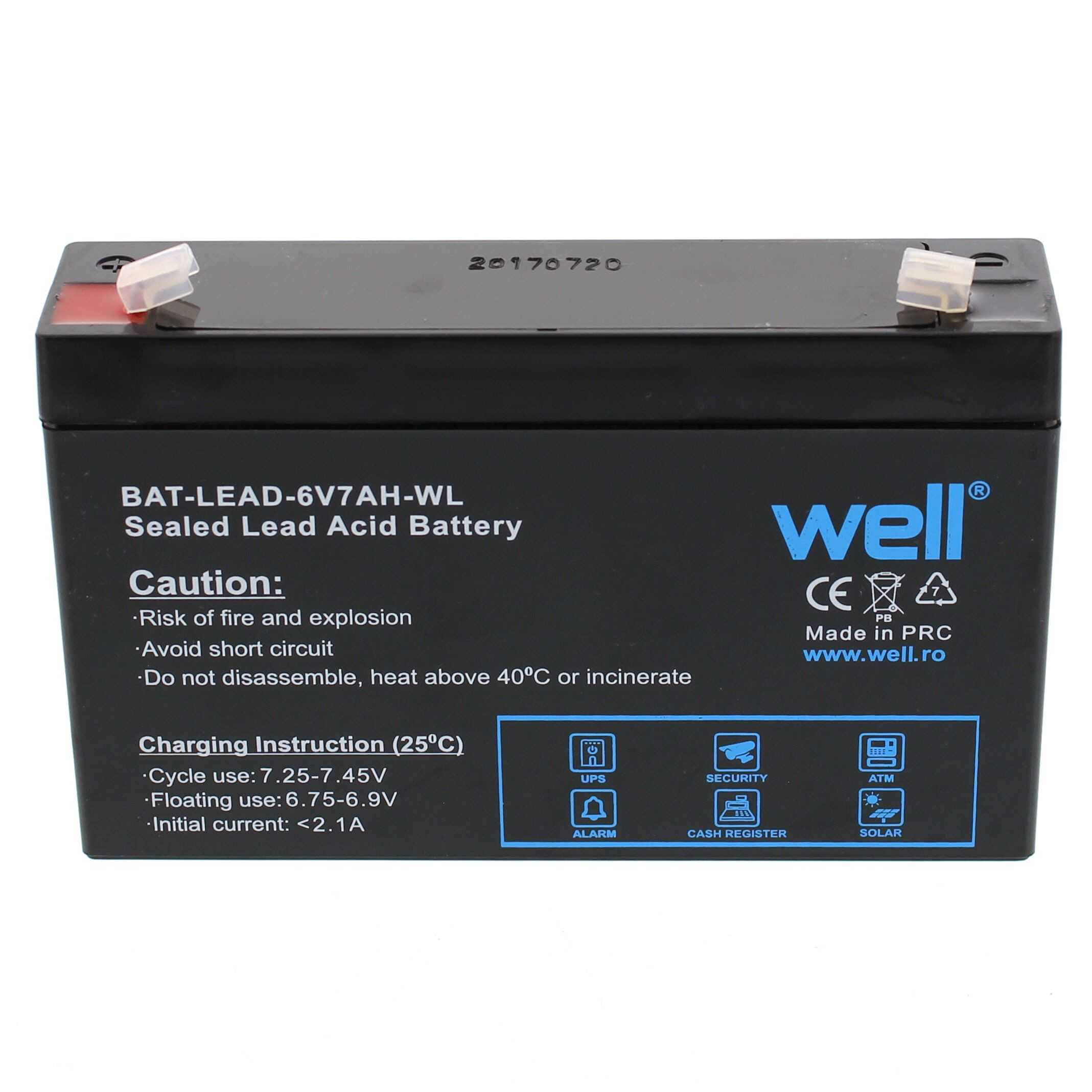 Acumulator 6V 7AH plumb acid Well
