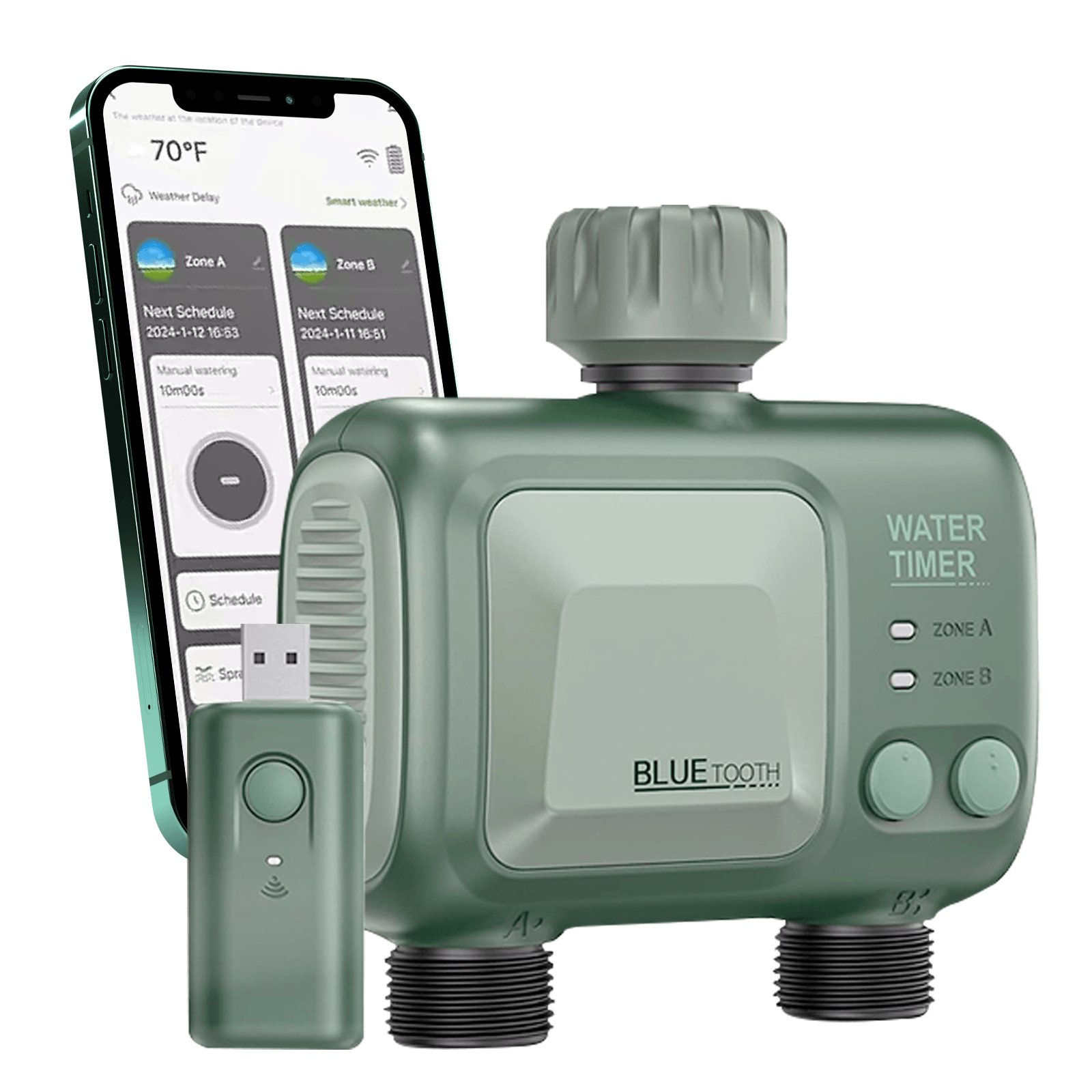 Programator pentru irigare/udare Nivazo® WaterMaster HCT-626, adaptor Wifi, functioneaza Wifi si Bluetooth, 2 moduri - 3 | YEO