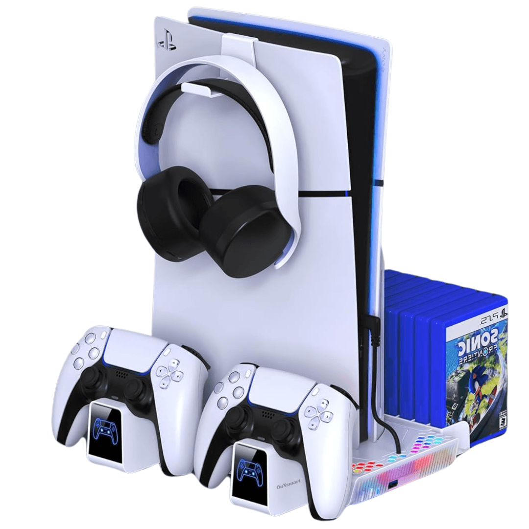 Stand racire si incarcare Ps5 OnXsmart®, 5 in 1 multifunctional