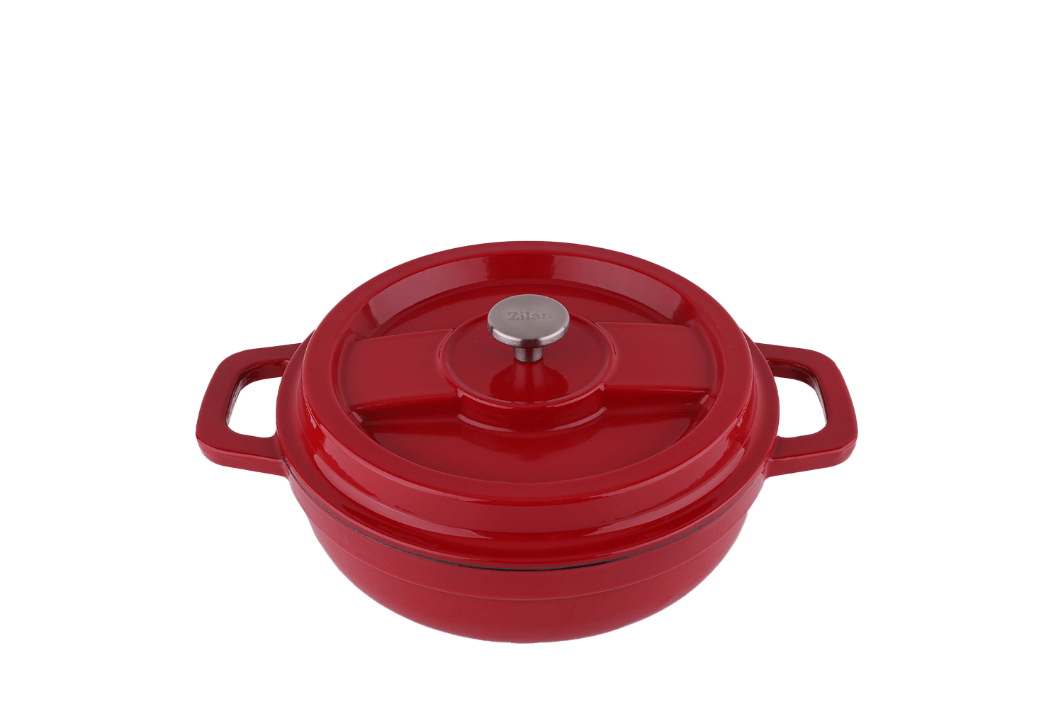 Cratita Zilan ZLN0958, Din fier turnat sub presiune puternica, 2.1L, Diametru 24 cm, Compatibila cuptor — imaginea 4