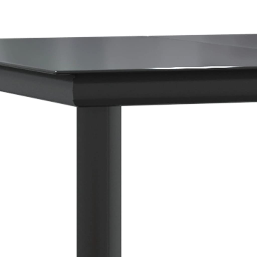 Set mobilier de gradina cu perne, 7 piese, negru, poliratan — imaginea 8