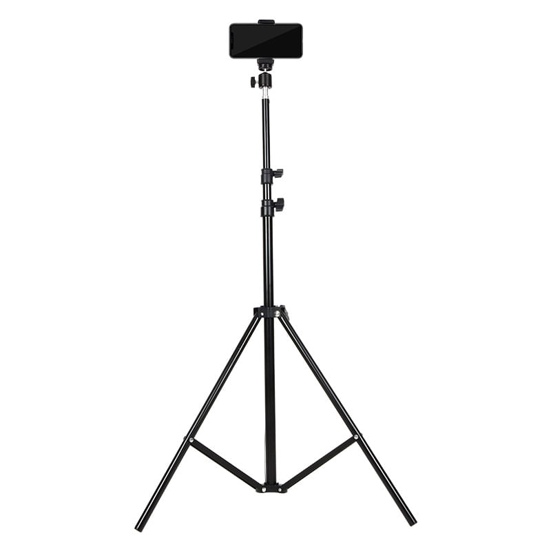 Trepied Telescopic, Pentru Telefon/Camera Foto, Telecomanda Bluetooth, Rotire 360°, H68-210cm, Husa, Aluminiu, OBRALIX®