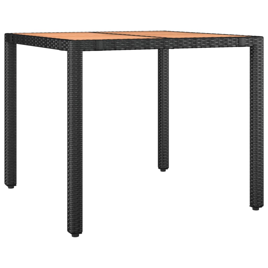 Set mobilier de gradina cu perne, 5 piese, negru, poliratan — imaginea 5