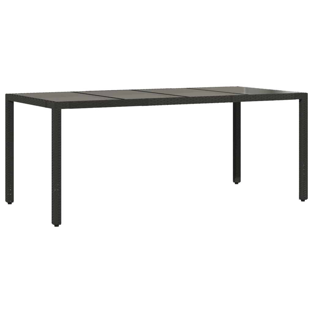 Set mobilier de gradina cu perne, 9 piese, negru, poliratan — imaginea 4