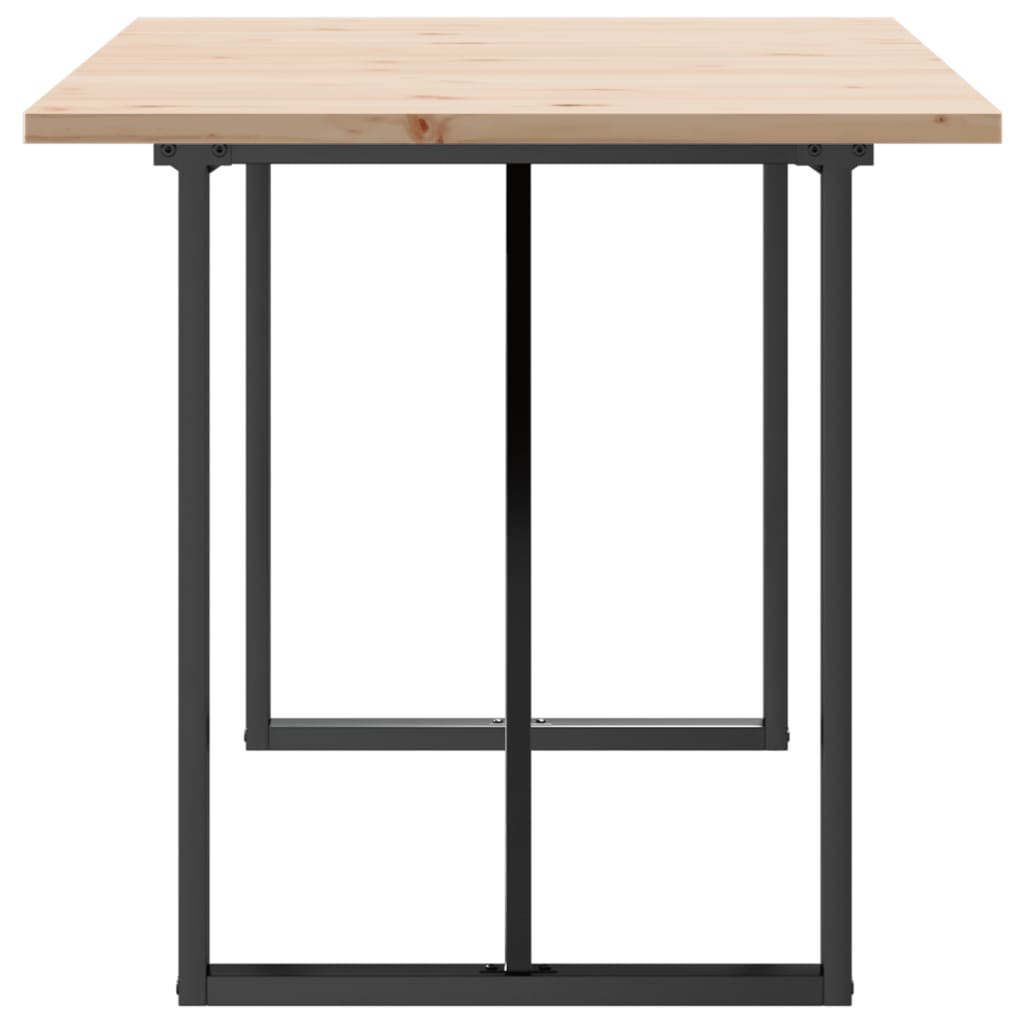 Masa bucatarie, cadru O, 160x80x75,5 cm lemn masiv pin si fonta — imaginea 5