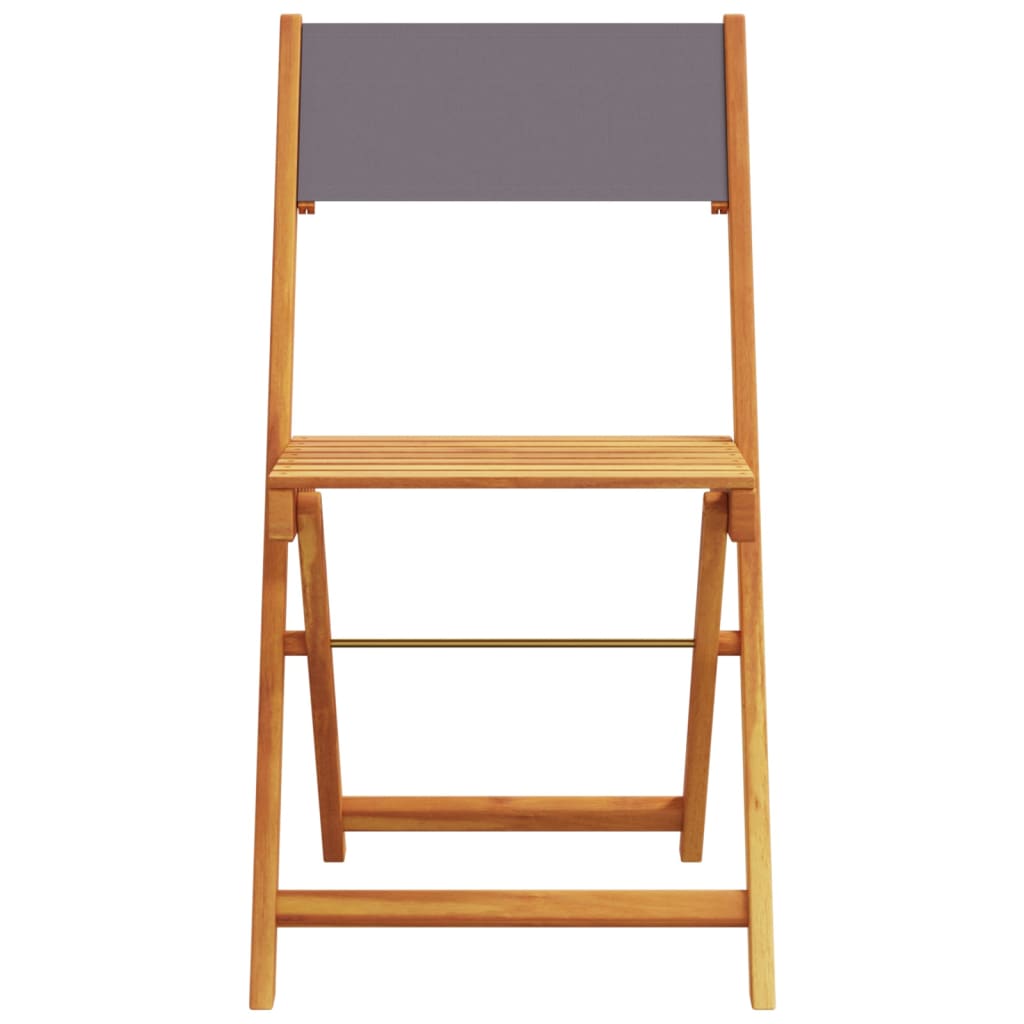 Set mobilier de gradina 5 piese textil antracit/lemn masiv — imaginea 4