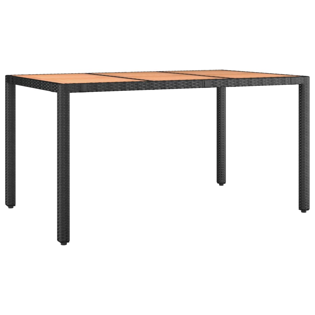 Set mobilier de gradina cu perne, 7 piese, negru, poliratan — imaginea 4