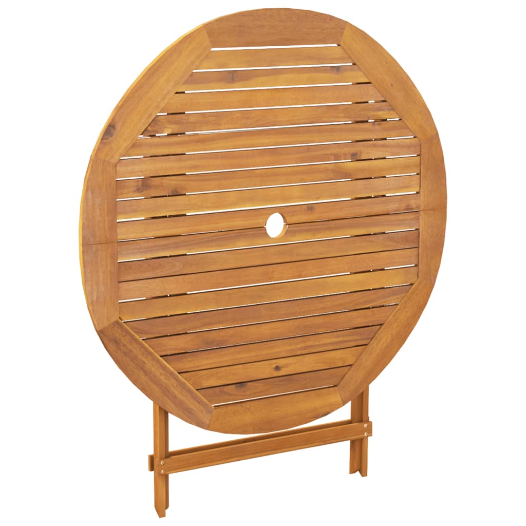 Set mobilier de gradina 5 piese polipropilena neagra/lemn masiv — imaginea 7