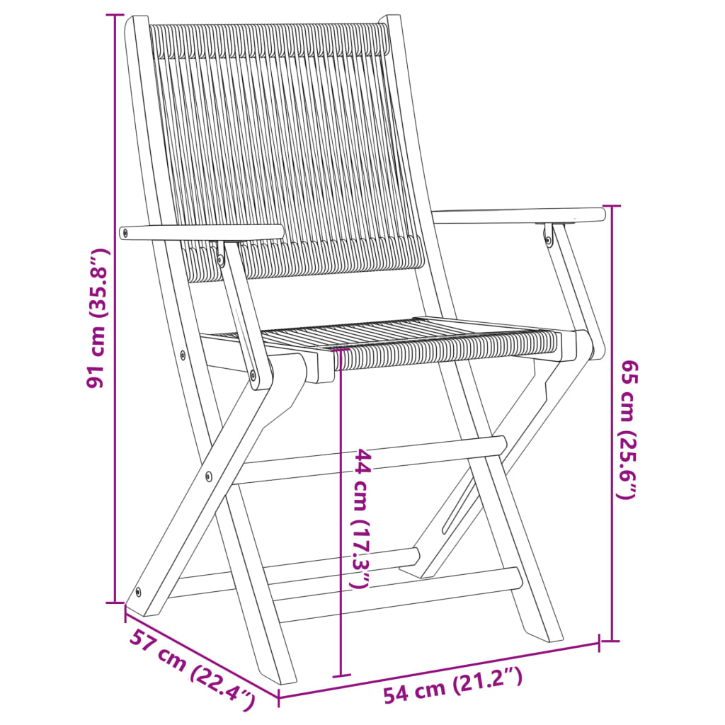 Set mobilier de gradina 5 piese polipropilena neagra/lemn masiv — imaginea 12