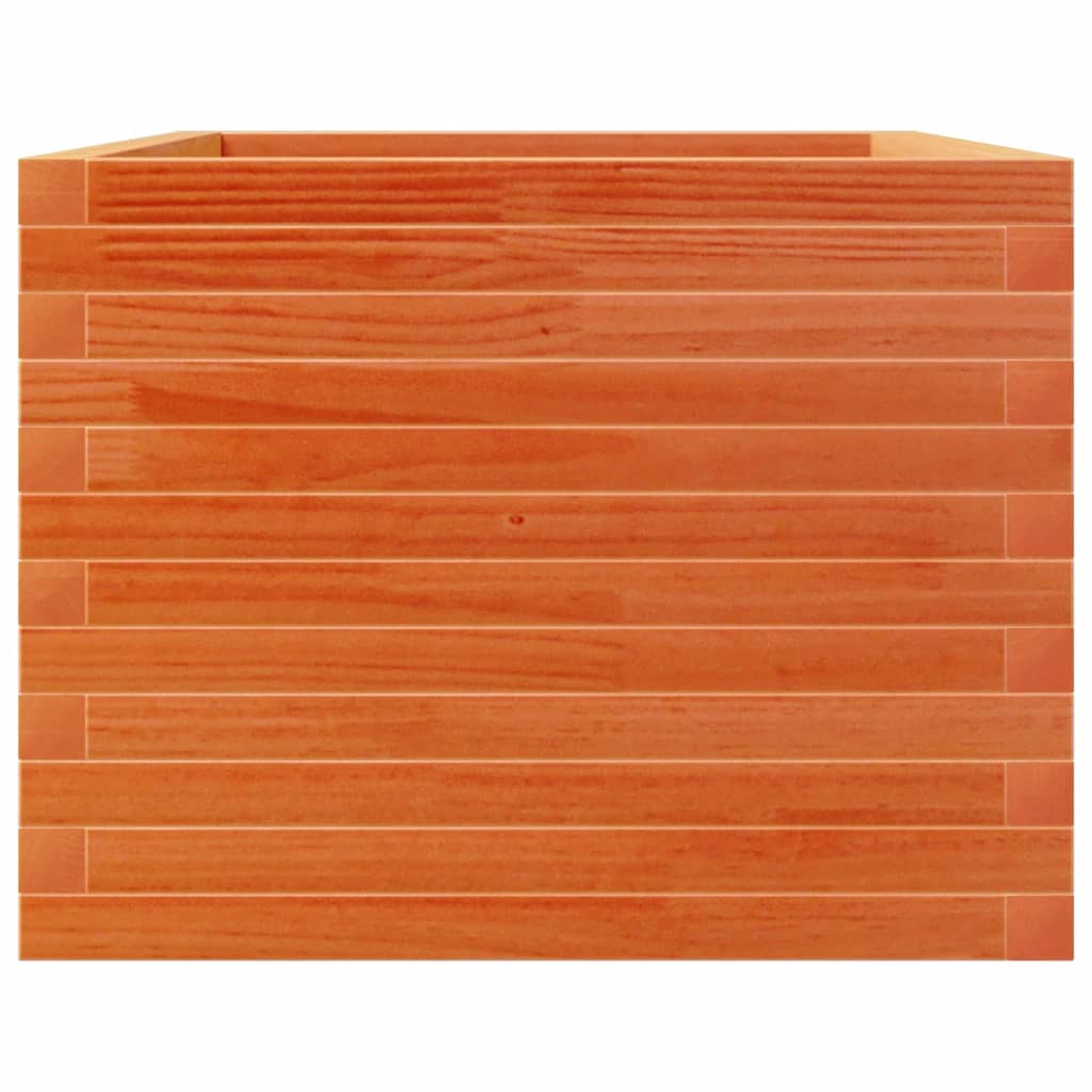 Jardiniera de gradina, maro ceruit, 110x60x46cm, lemn masiv pin — imaginea 6