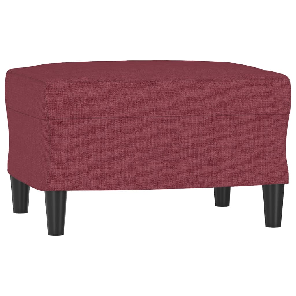 Fotoliu canapea cu taburet, rosu vin, 60 cm, material textil — imaginea 5