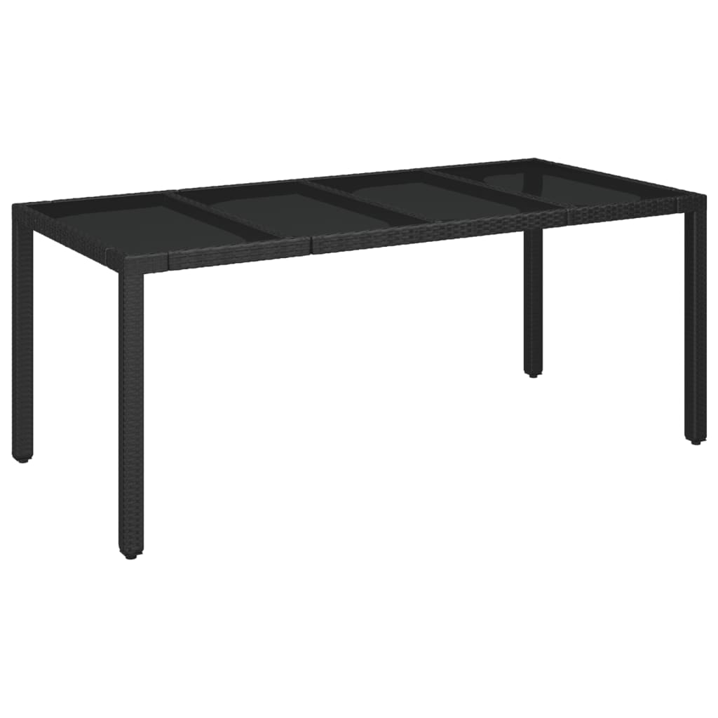 Set mobilier de gradina cu perne, 9 piese, negru, poliratan — imaginea 7
