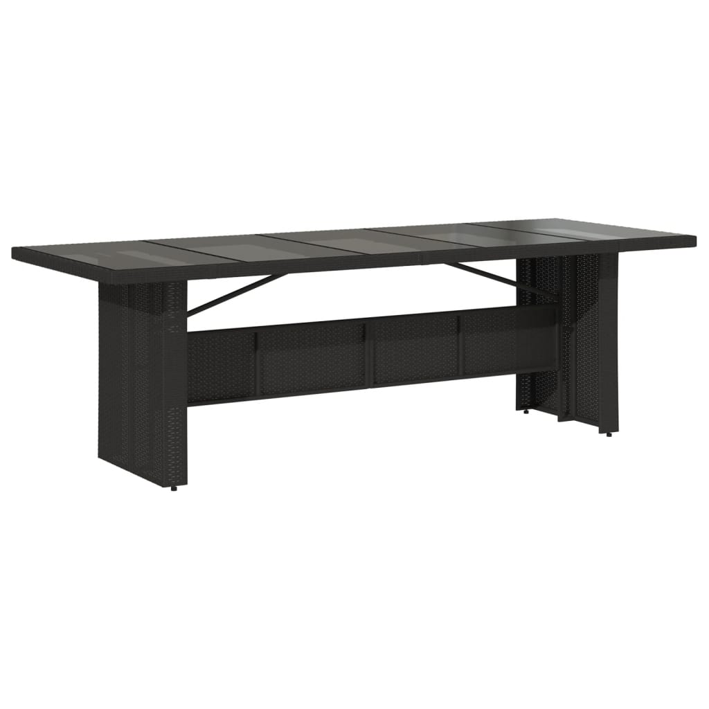 Set mobilier de gradina cu perne, 7 piese, negru, poliratan — imaginea 4