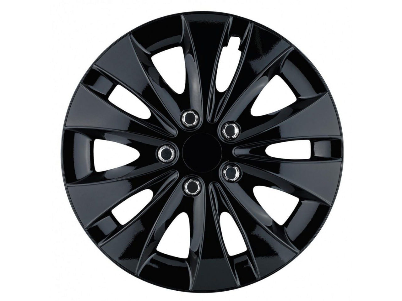 Set 4 capace roti, model storm negru