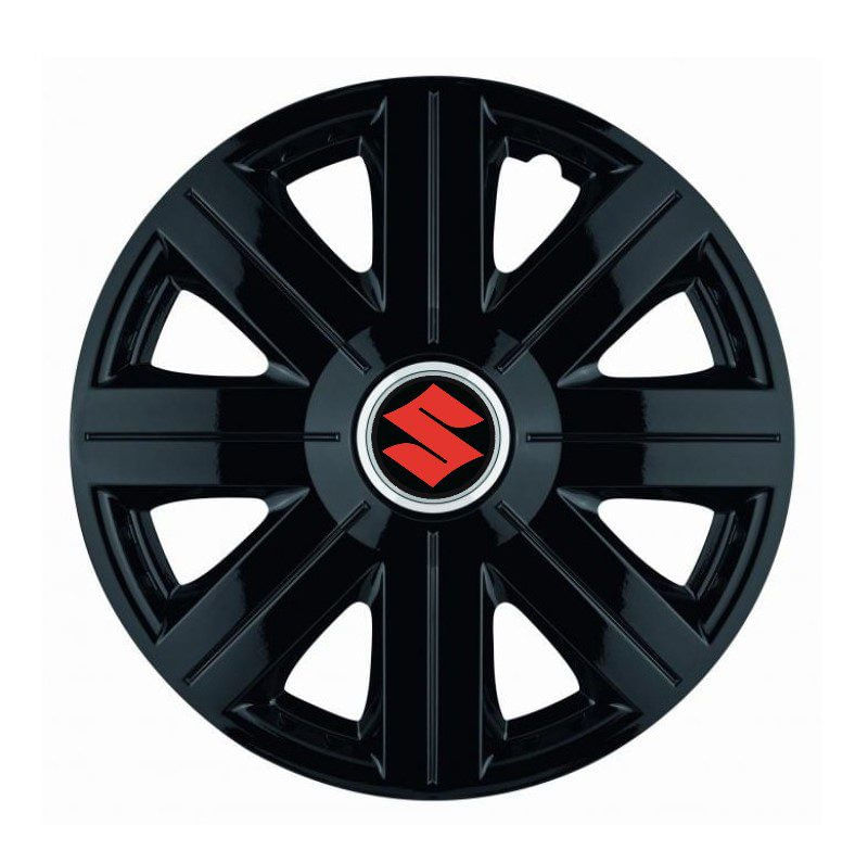 Set 4 capace roti pentru Suzuki, model Cosmos negru, R14