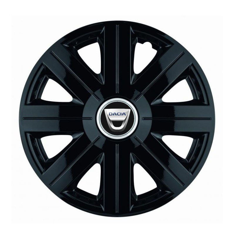 Set 4 capace roti pentru Dacia, model Cosmos negru, R14