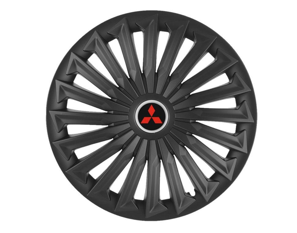 Set 4 capace roti pentru MitsuBishi, model Joy negru, R14