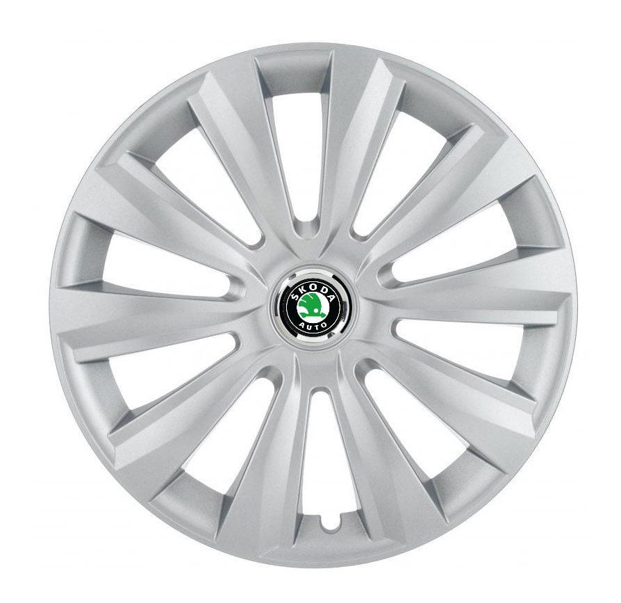 Set 4 capace roti pentru Skoda, model Delta gri, R15