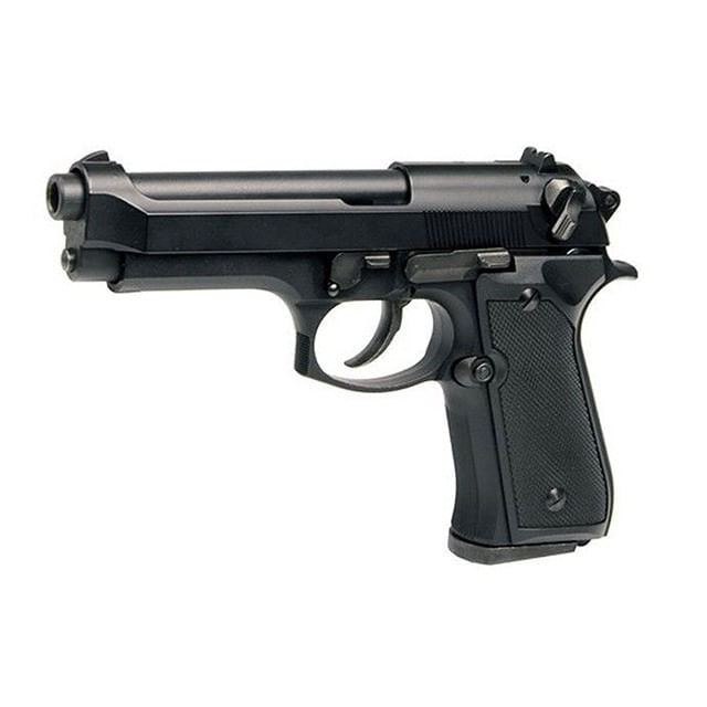 Bricheta pistol anti-vant tip revolver, Beretta,  negru, marime naturala scara 1 la 1