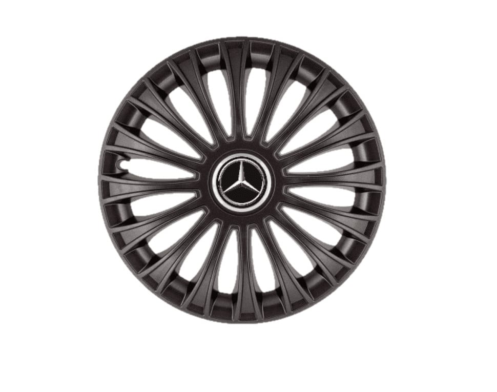 Set 4 capace roti pentru Mercedes, model Dino negru, R15