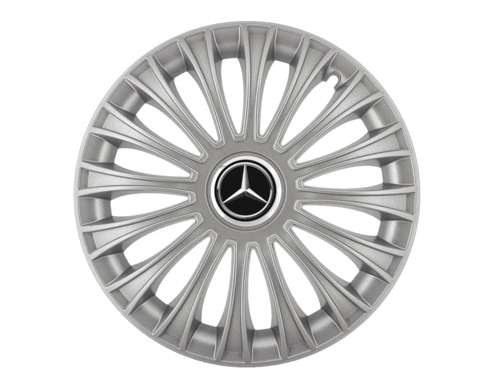 Set 4 capace roti pentru Mercedes, model Dino gri, R15