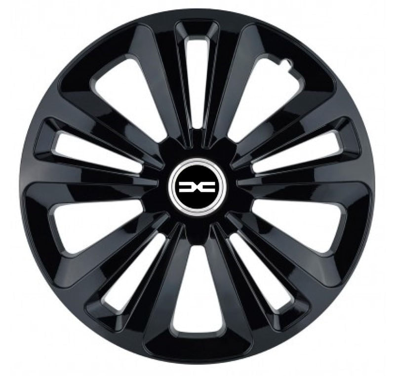 Set 4 capace roti pentru Dacia nou, model Terra negru, R15