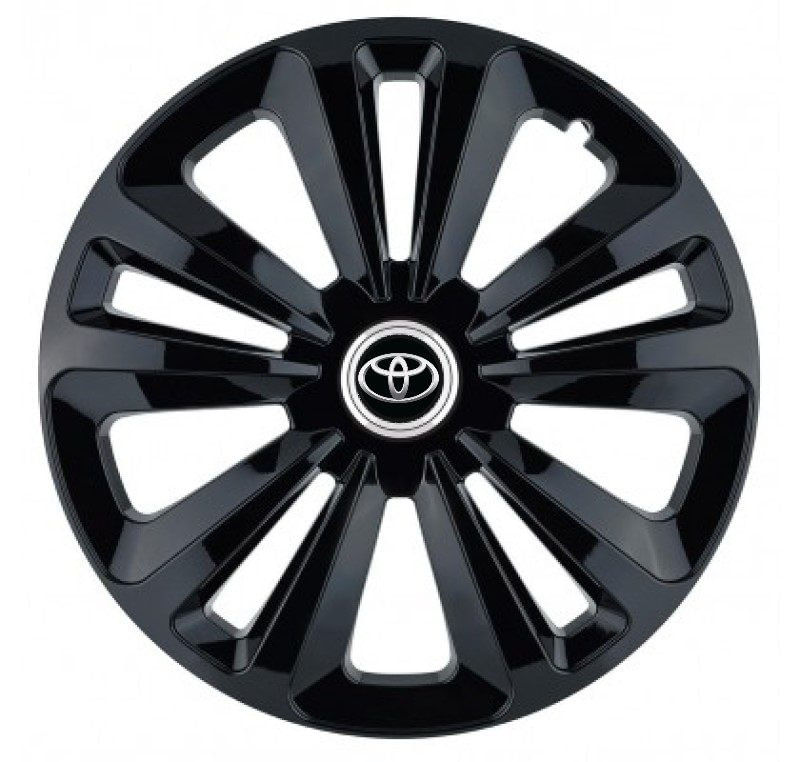 Set 4 capace roti pentru Toyota, model Terra negru, R14