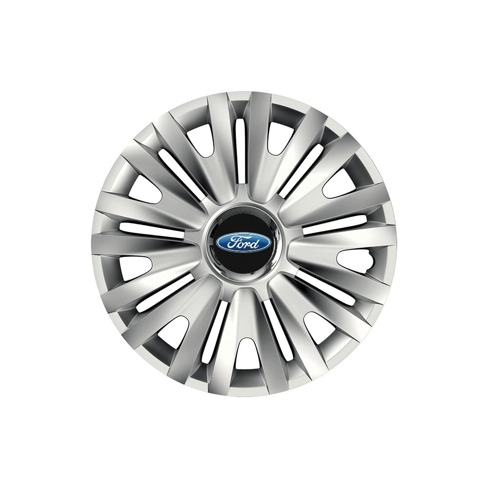 Set 4 capace roti cu inel Cromat Royal pentru gama auto Ford, R16