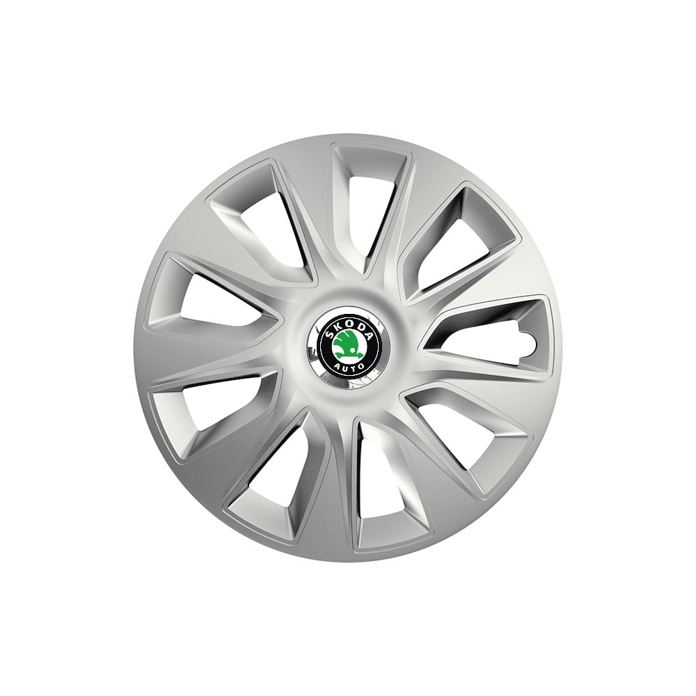 Set 4 capace roti pentru Skoda, model Stratos gri, R16