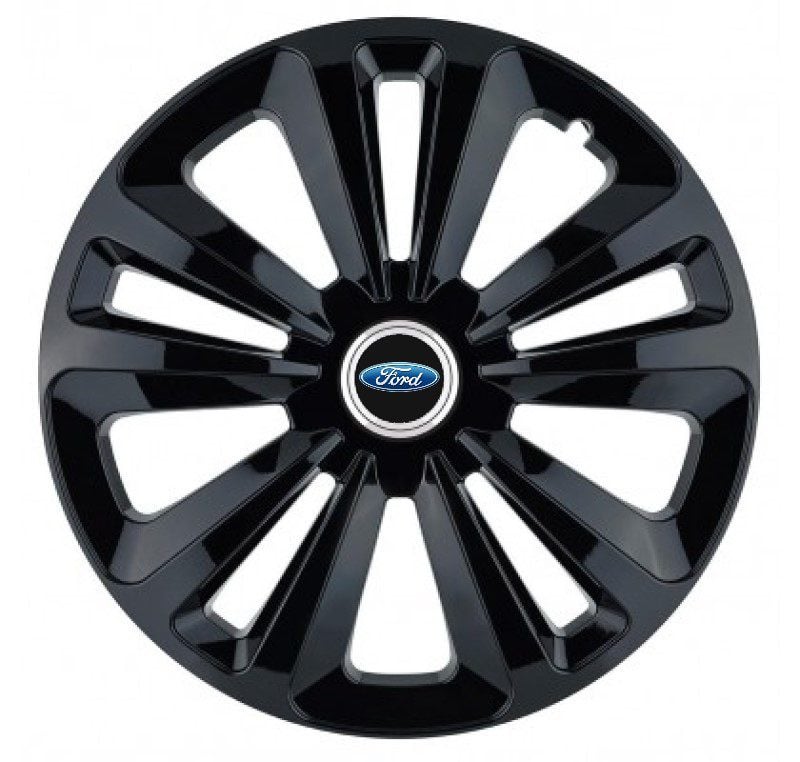 Set 4 capace roti pentru Ford, model Terra negru, R16