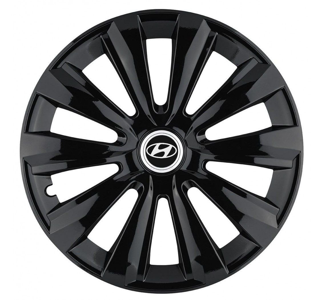 Set 4 capace roti pentru Hyundai, model Delta negru, R16