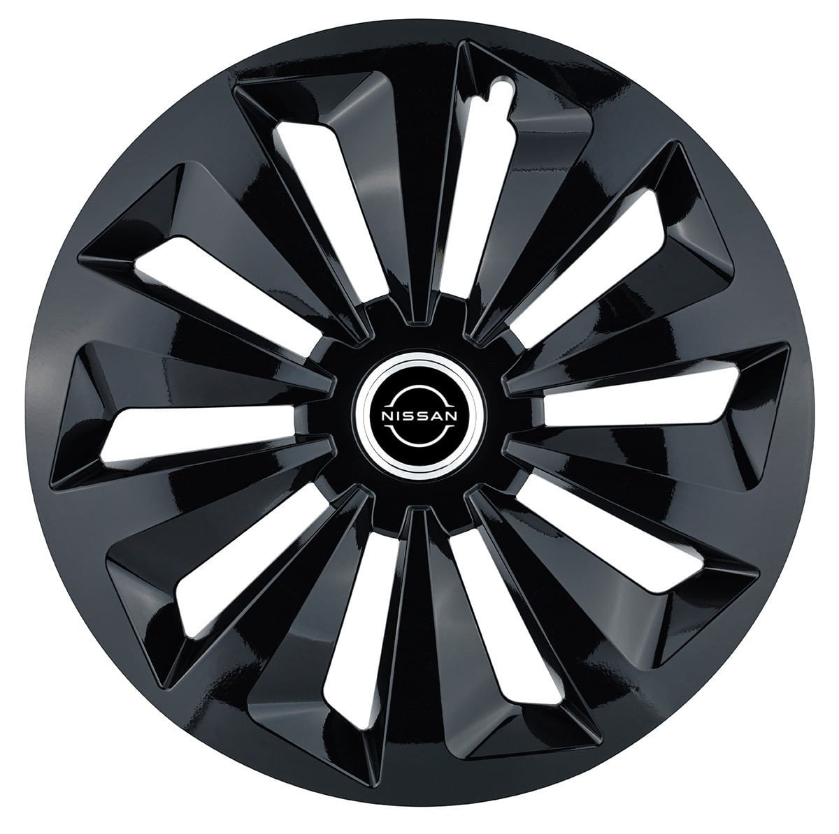 Set 4 capace roti pentru Nissan nou, model Fox negru, R15