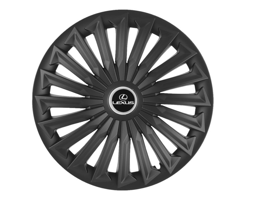 Set 4 capace roti pentru Lexus, model Joy negru, R15