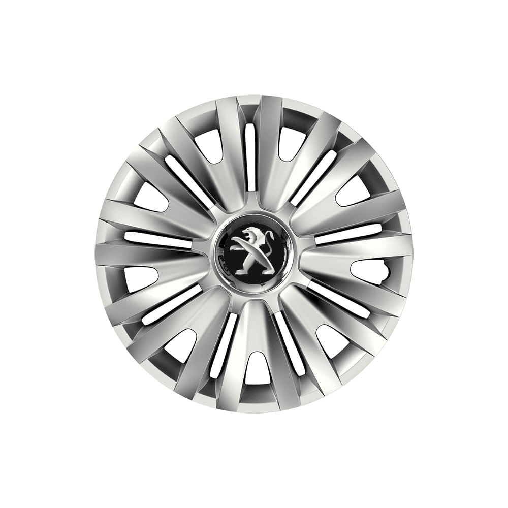 Set 4 capace roti Royal cu inel cromat pentru gama auto Peugeot, R14
