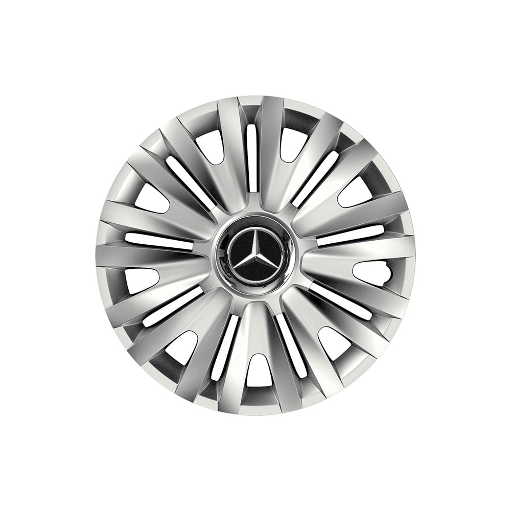 Set 4 capace roti cu inel Cromat Royal pentru gama auto Mercedes-Benz, R15