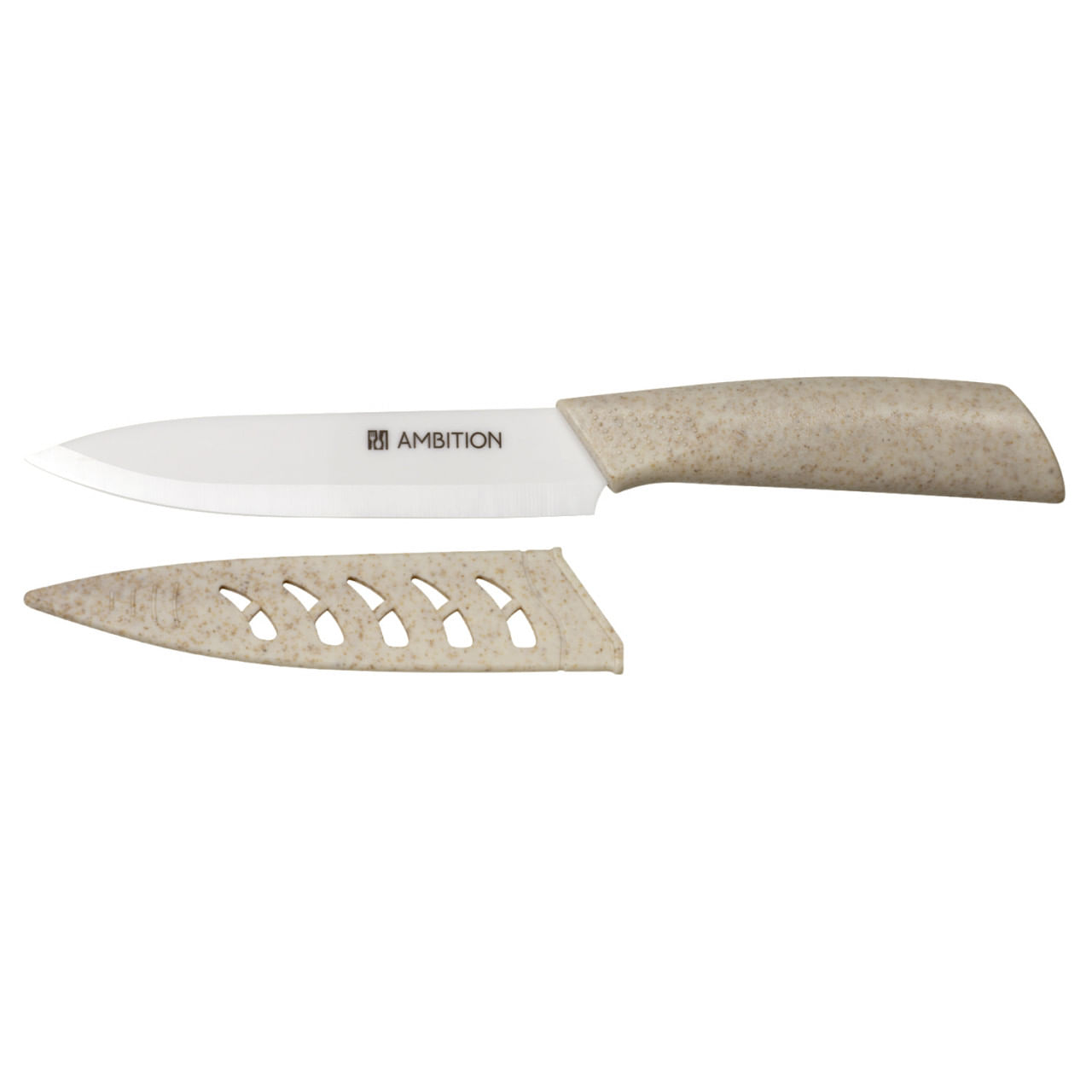 Cutit chef AMBITION Skiv, 15 cm, lama ceramica, alb