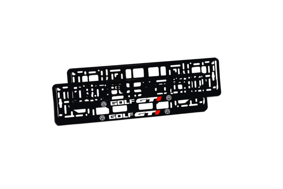 Set 2 suporturi numar inmatriculare personalizat Golf GTI