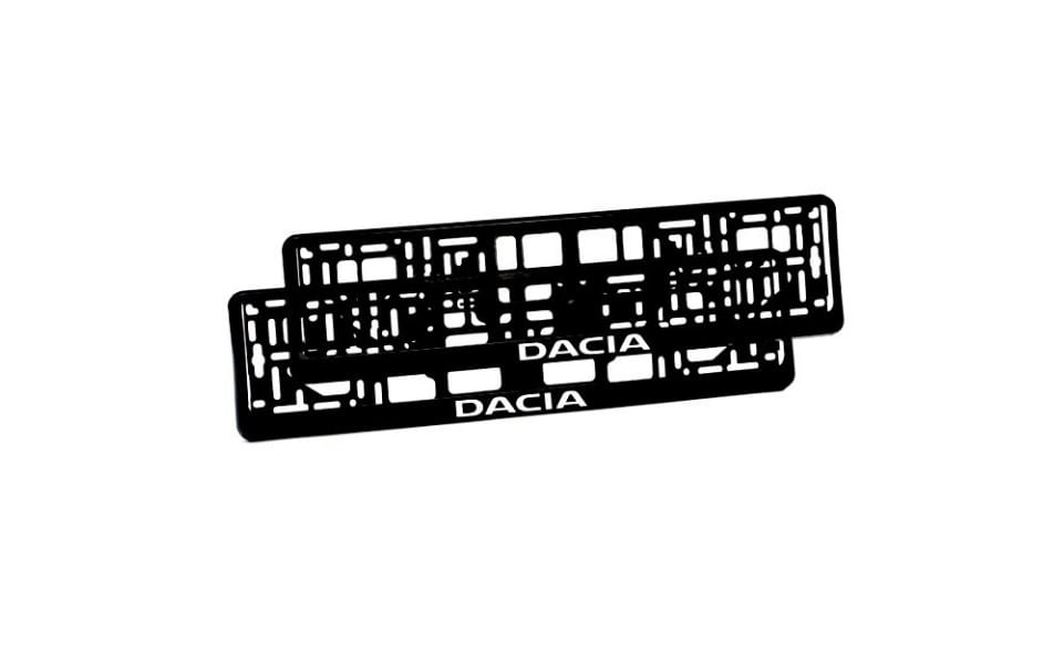 Set 2 suporturi numar inmatriculare personalizat-Dacia