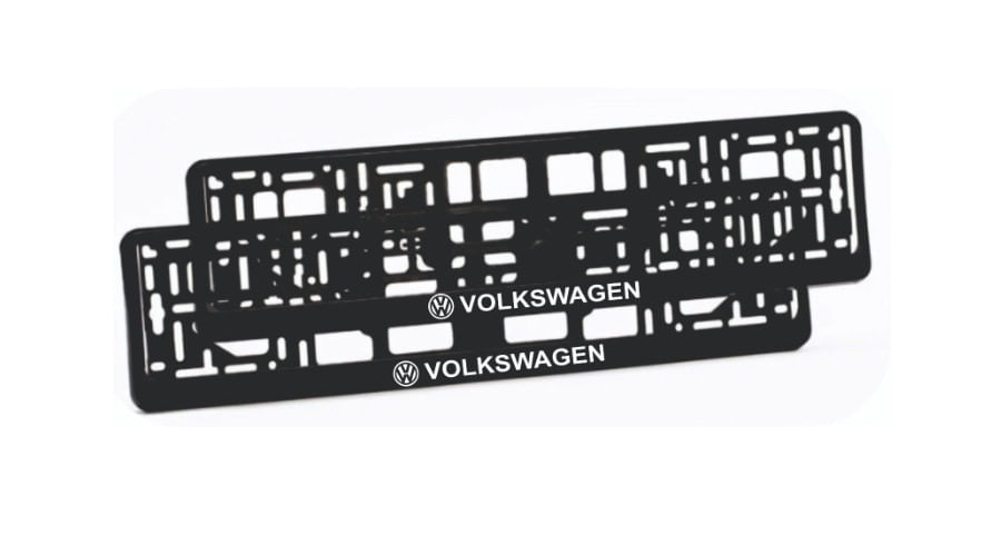 Set 2 suporti numar inmatriculare personalizat Volkswagen