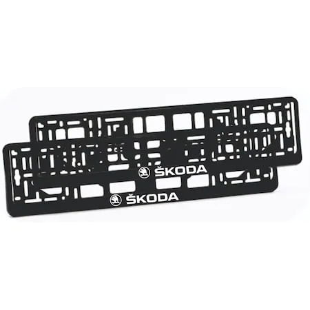 Set 2 suporti numar inmatriculare personalizat-SKODA