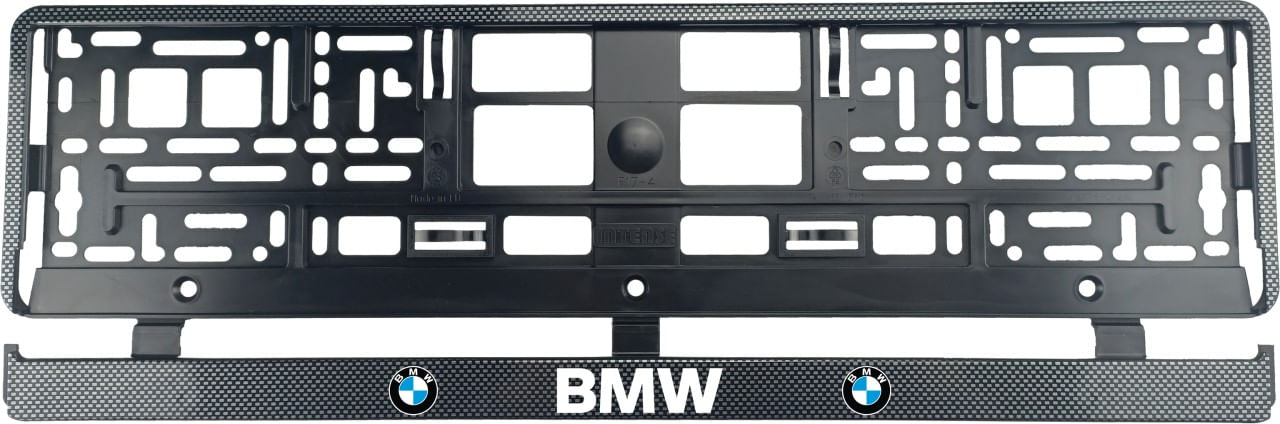 Set 2 bucati, suport numar inmatriculare Carbon, BMW