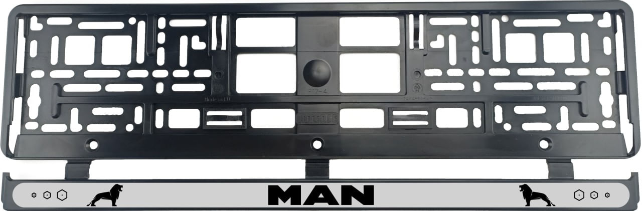 Set 2 bucati, suport numar inmatriculare MAN black