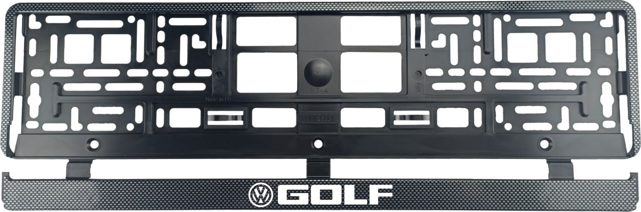 Set 2 bucati, suport numar inmatriculare carbon VW Golf