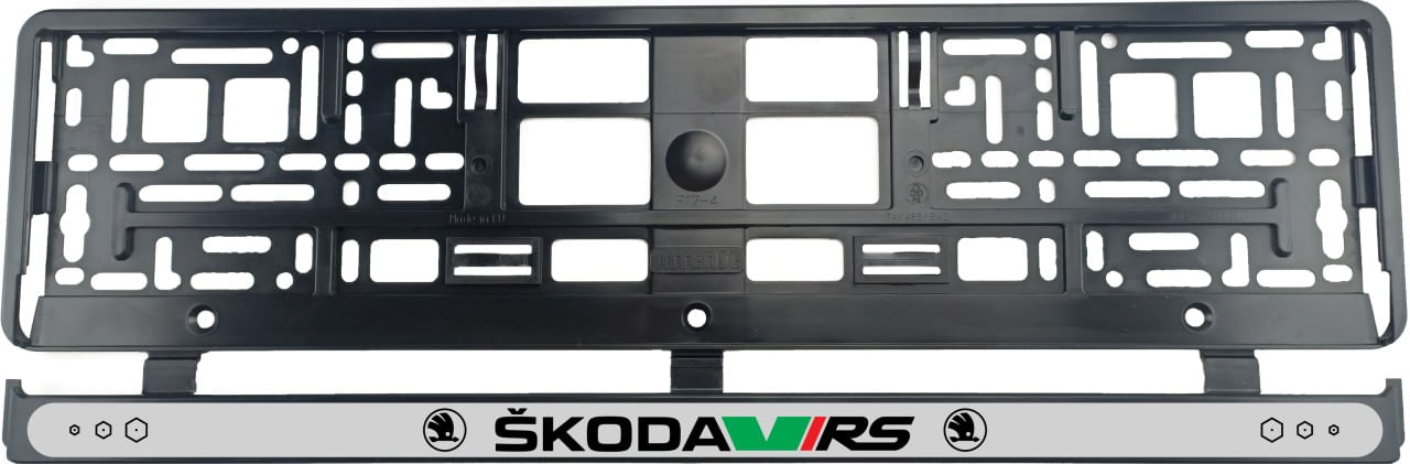 Set 2 bucati, suport numar inmatriculare Skoda VRS II