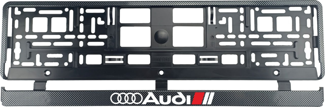 Set 2 bucati, suport numar inmatriculare Carbon, Audi II