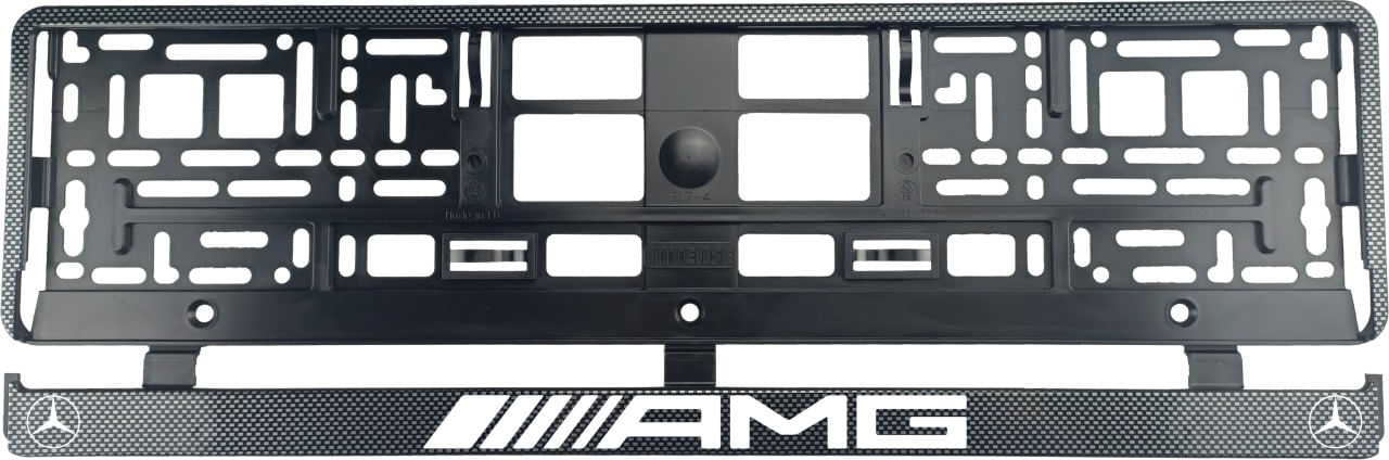 Set 2 bucati, suport numar inmatriculare Carbon, Mercedes