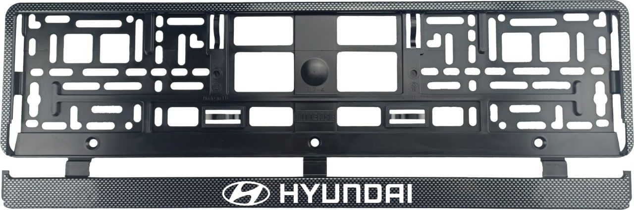Set 2 bucati, suport numar inmatriculare Carbon, Hyundai