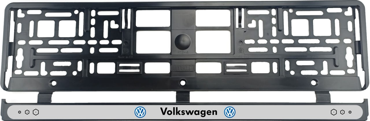 Set 2 bucati, suport numar inmatriculare Volkswagen - 1 | YEO